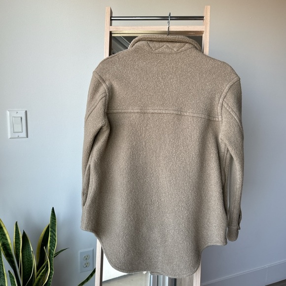 Wilfred Free (Aritzia) The Ganna Shirt Jacket in Taupe Beige Size Small - Picture 4 of 7